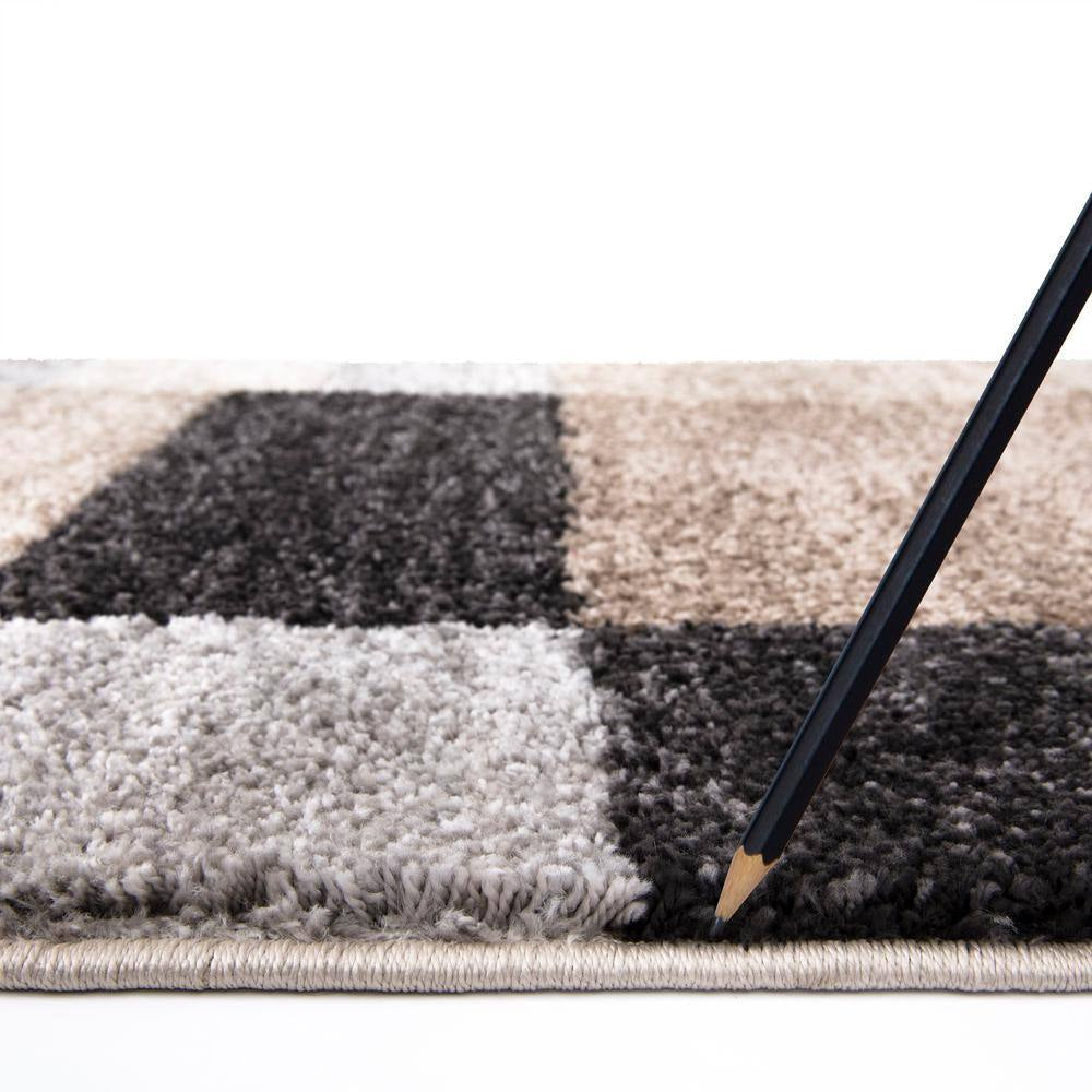 Square Multi-Colored 2 Ft. X 7 Ft. Geometric Runner Rug