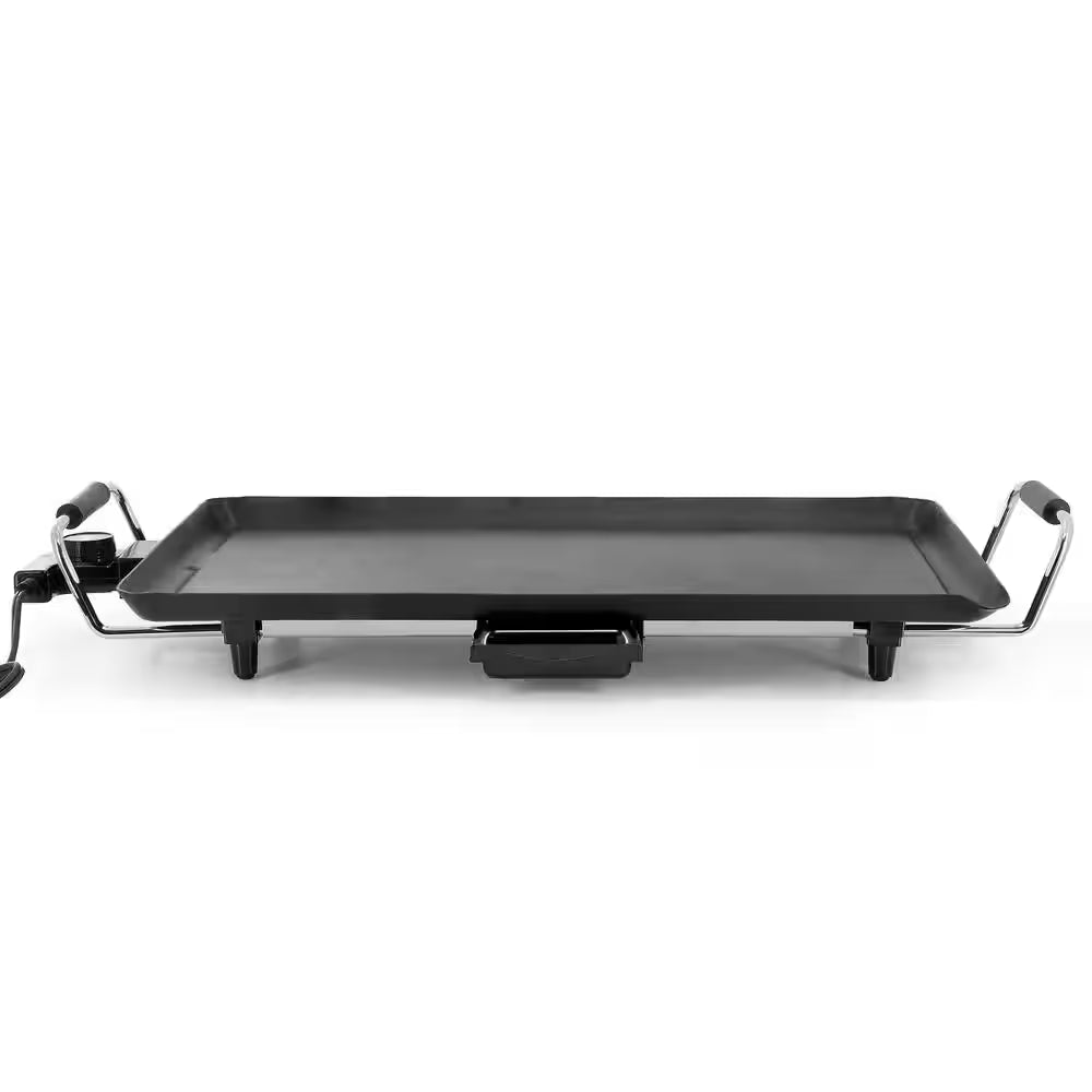 252Sq. In. Black Electric Indoor Grill with Drip Tray and Non-Stick Coating