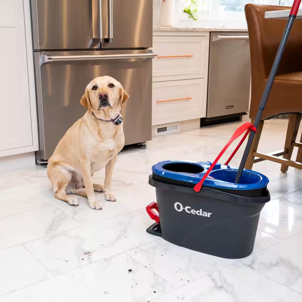 Rinseclean Clean Water Microfiber Spin Mop and Bucket System, Clean with Clean Water
