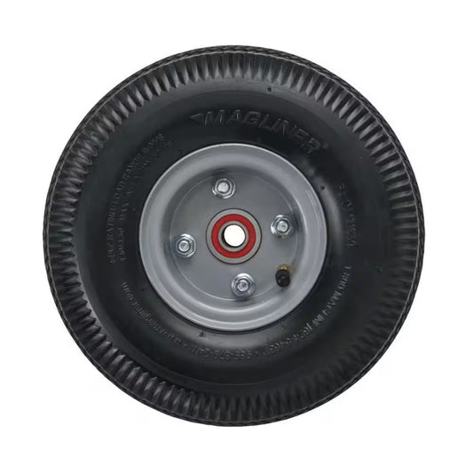 10 In. X 3-1/2 In. Hand Truck Wheel 4-Ply Pneumatic with Sealed Semi-Precision Bearings