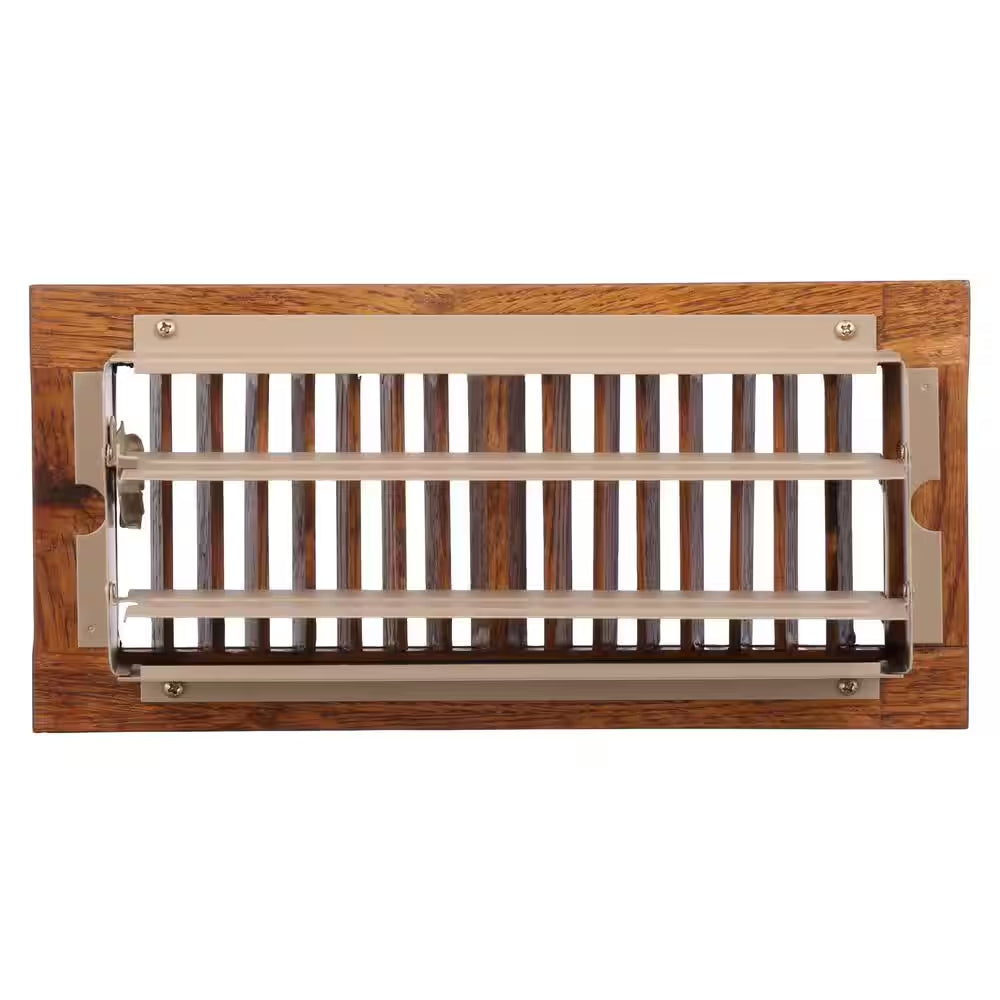 4 In. X 10 In. Oak Floor Diffuser