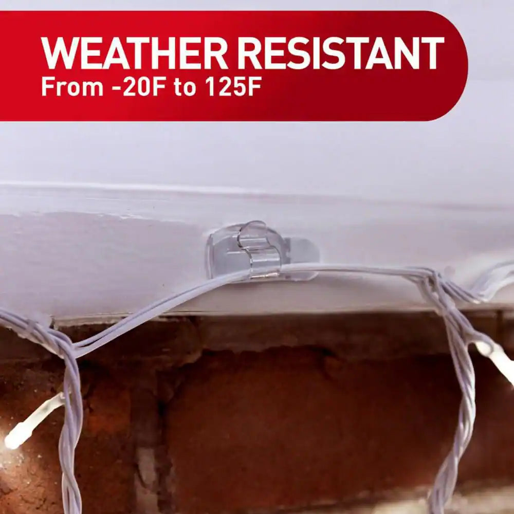 Clear Outdoor Light Clips(32 Clips, 36  Strips)