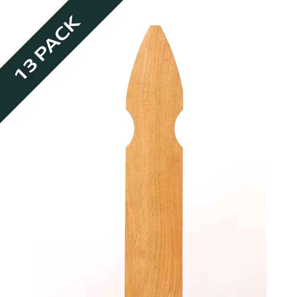 5/8 In. X 3-1/2 In. X 3-1/2 Ft. Western Red Cedar French Gothic Fence Picket (13-Pack)