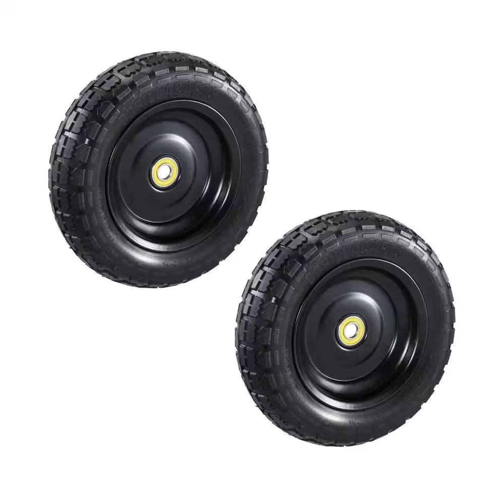 10 In. No Flat Replacement Tire for  Carts (2-Pack)