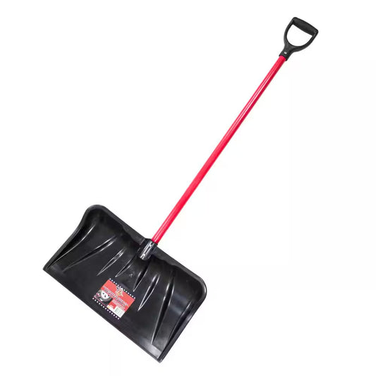 22 In. Combination Snow Shovel with Fiberglass D-Grip Handle
