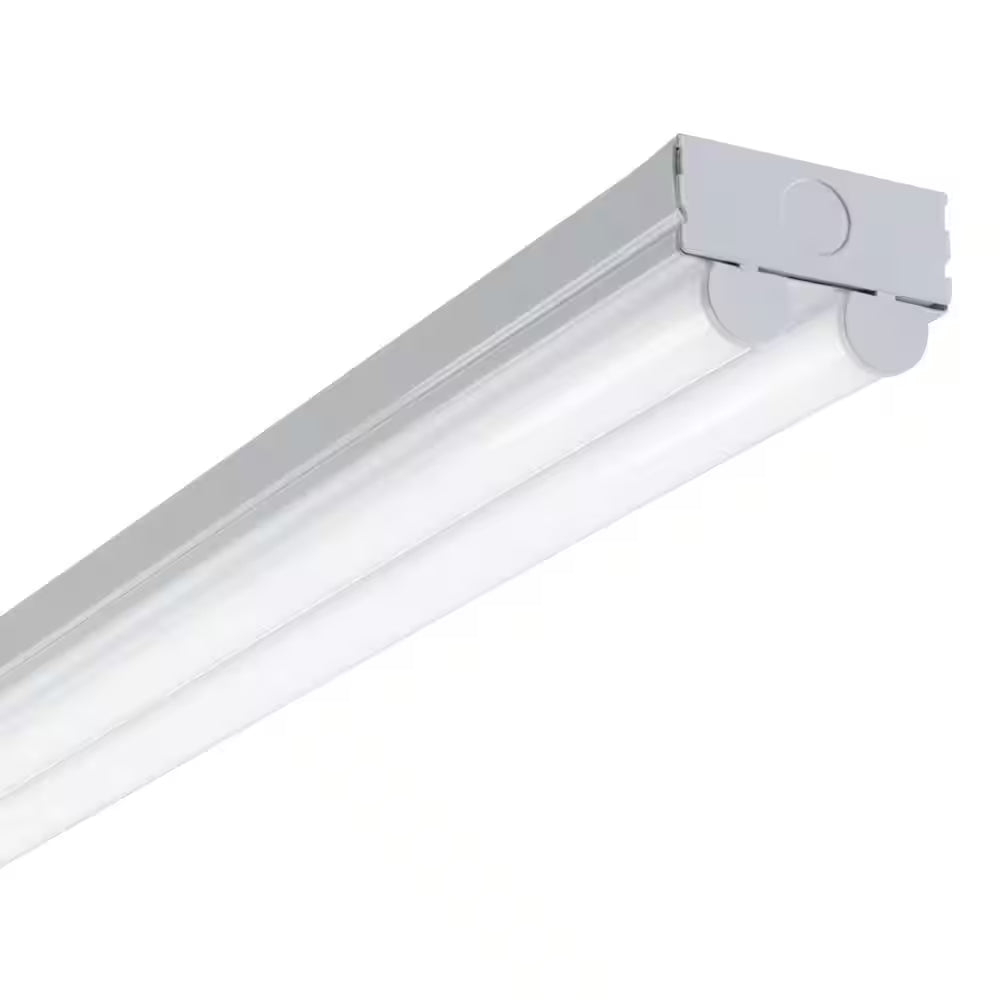 8 Ft. 2-Light Linear White Integrated LED Garage Strip Light with 8913 Lumens, 4000K