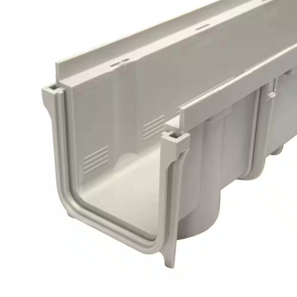 Pro Series 3 In. X 40 In. Plastic Channel Drain Kit with Grate