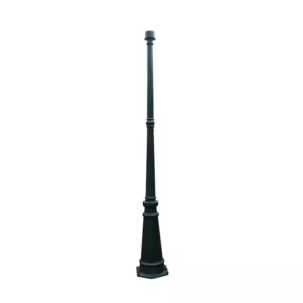72 In. Black Outdoor Aluminum Lamp Post
