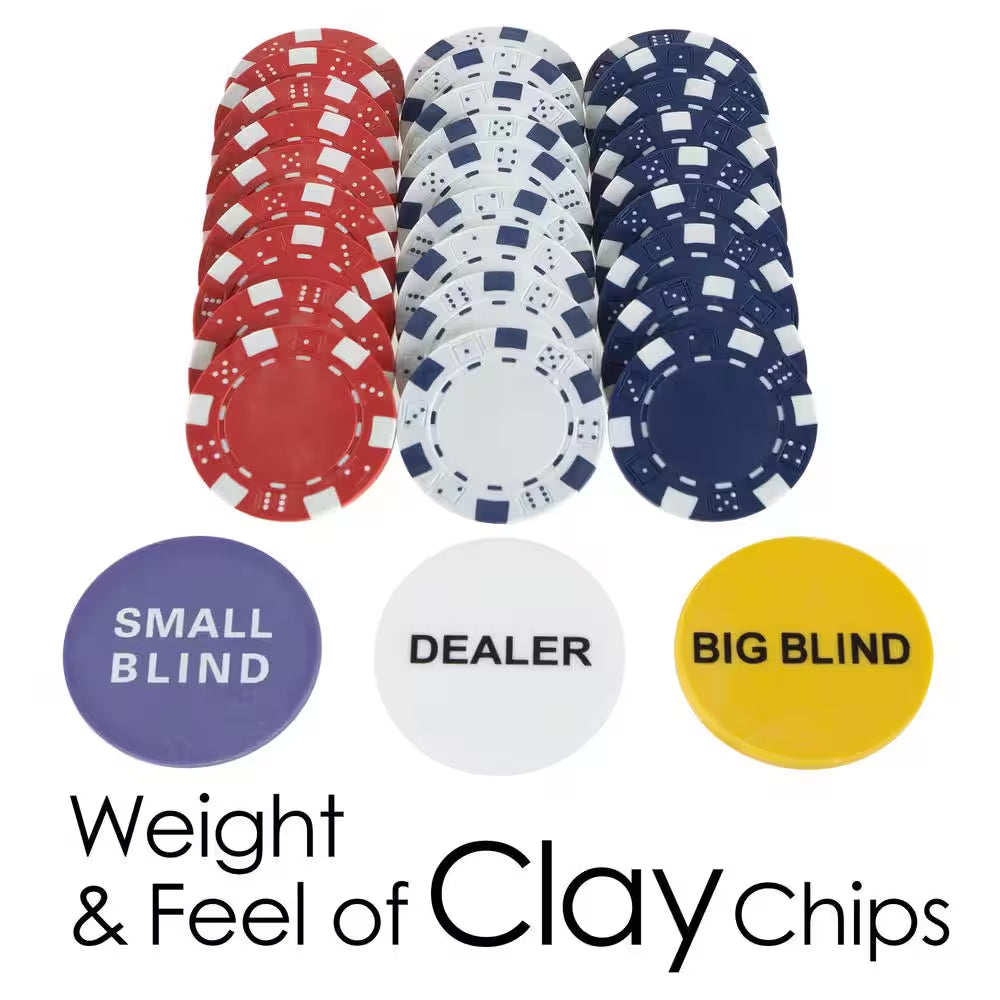 Poker Chip Set with Carrying Case Silver