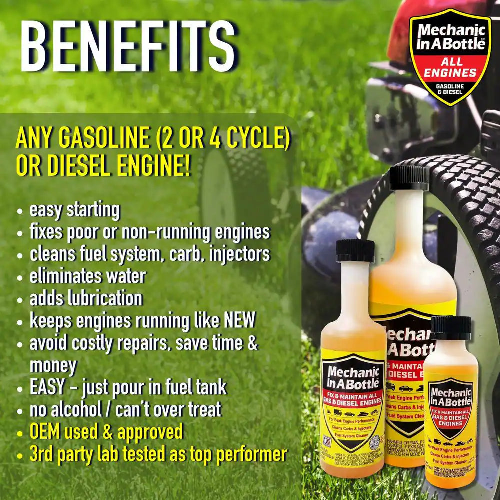 16 Oz. Fuel Additive Gas and Diesel - Fix, Maintain, Protect All Engines