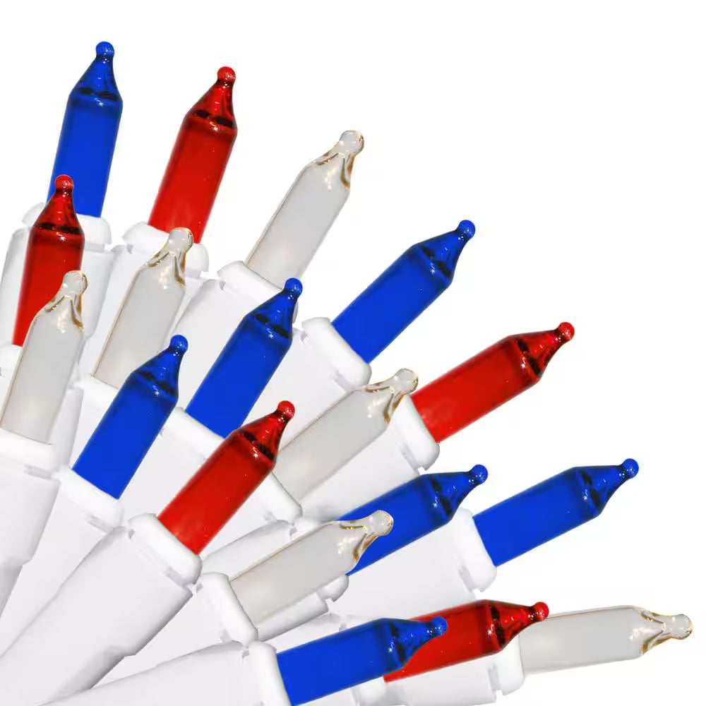 150-Light Patriotic Red/White/Blue Chasing Light Set