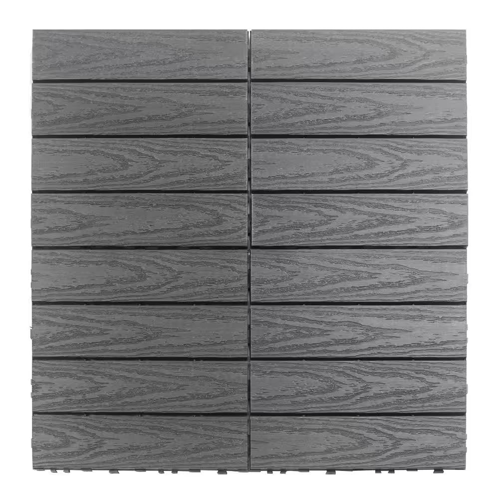 Ultrashield Naturale 1 Ft. X 2 Ft. Quick Deck Outdoor Composite Deck Tile in Westminster Gray (20 Sq. Ft. per Box)