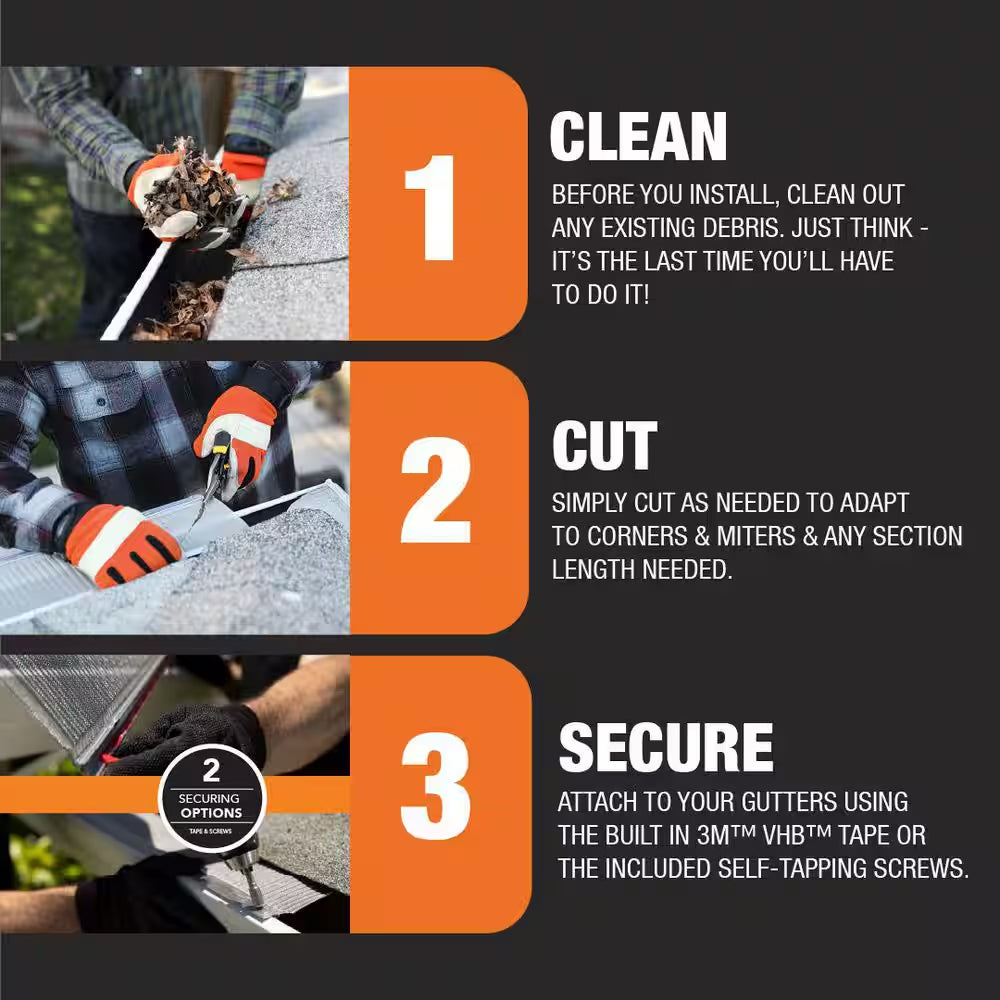 4 Ft. L X 5 In. W Stainless Steel Micro-Mesh Gutter Guard (80 Ft. Kit)