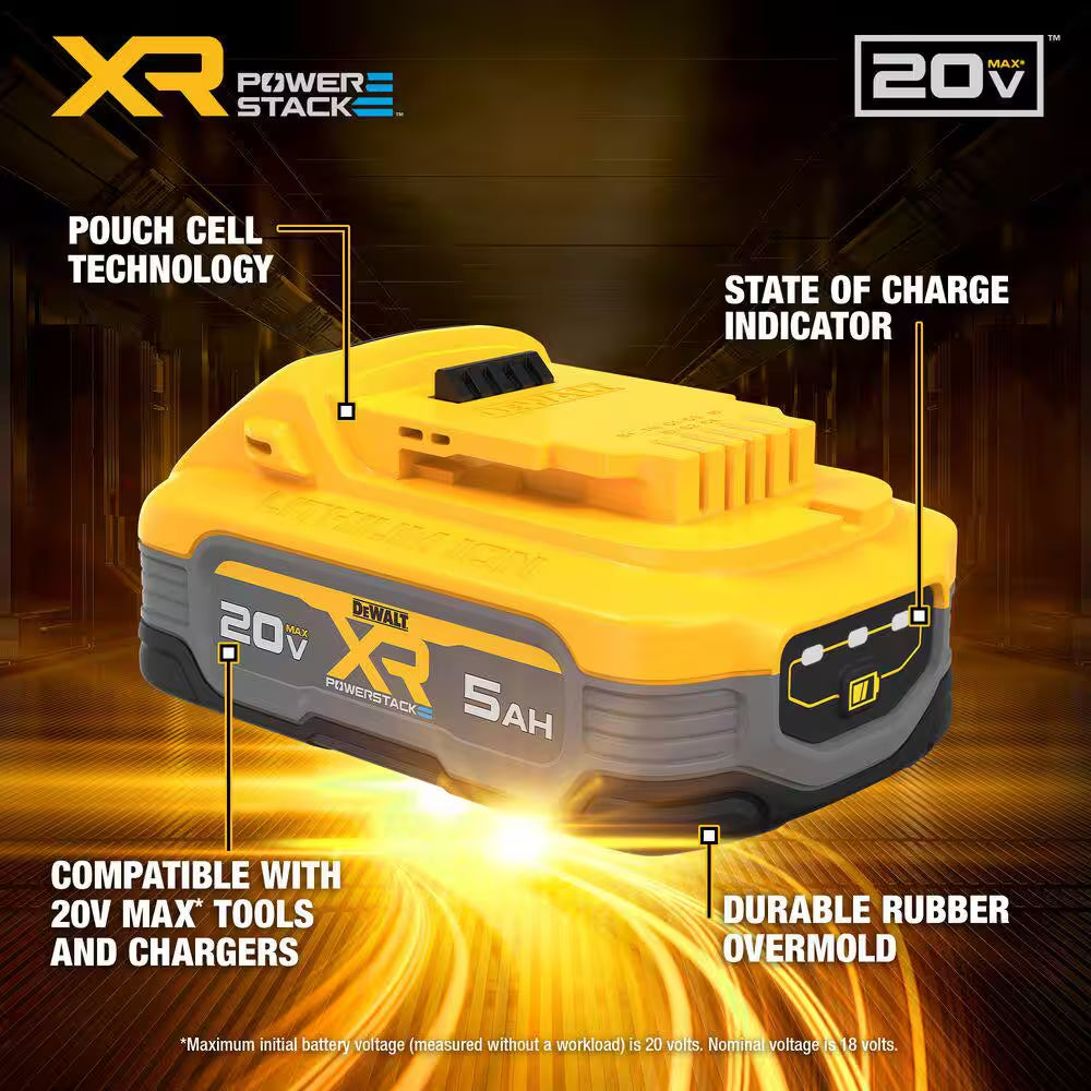 20V MAX XR POWERSTACK Lithium-Ion 5.0Ah Battery