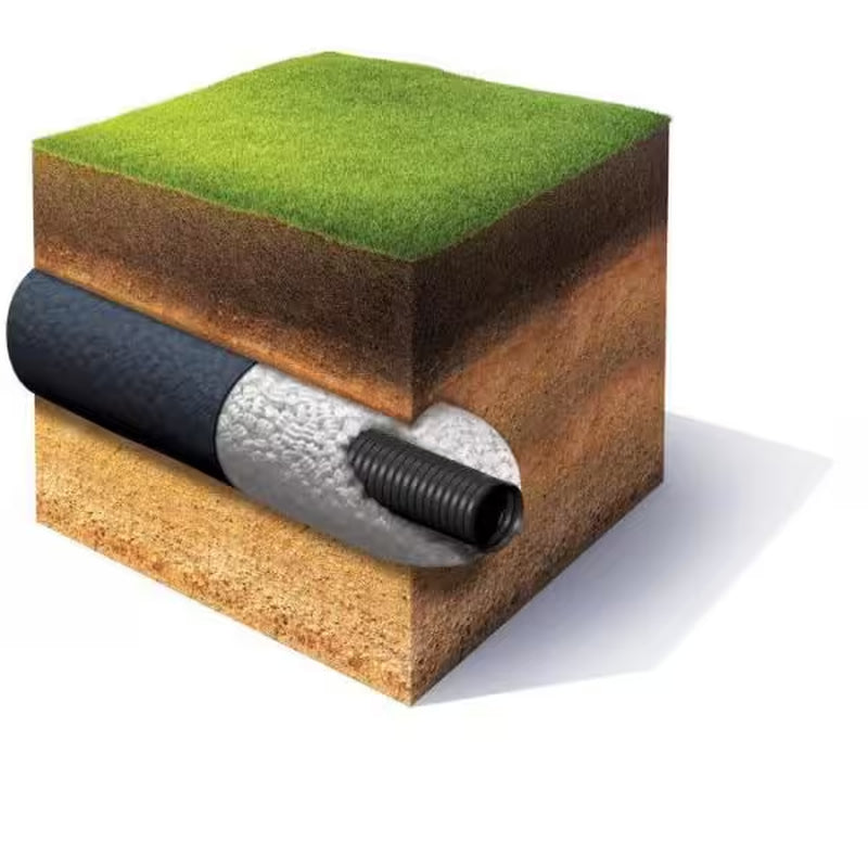 3 In. X 10 Ft. Ez-Drain Prefabricated French Drain. with Pipe