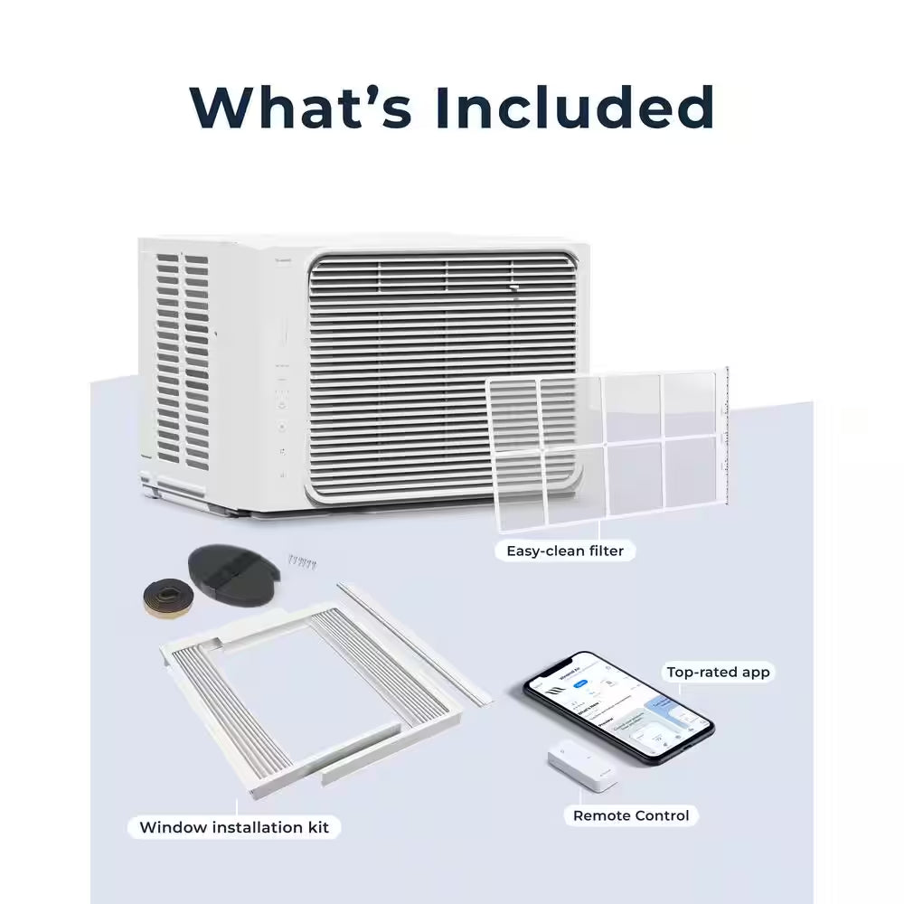 Lite Series 5,000 BTU 115-Volt Smart Window Air Conditioner, Wi-Fi/Remote, Easy Install, up to 150 Sq. Ft.