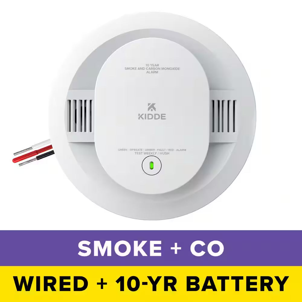 10-Year Battery and Hardwired Smoke and Carbon Monoxide Detector, Interconnectable and LED Warning Lights, 30CUA10