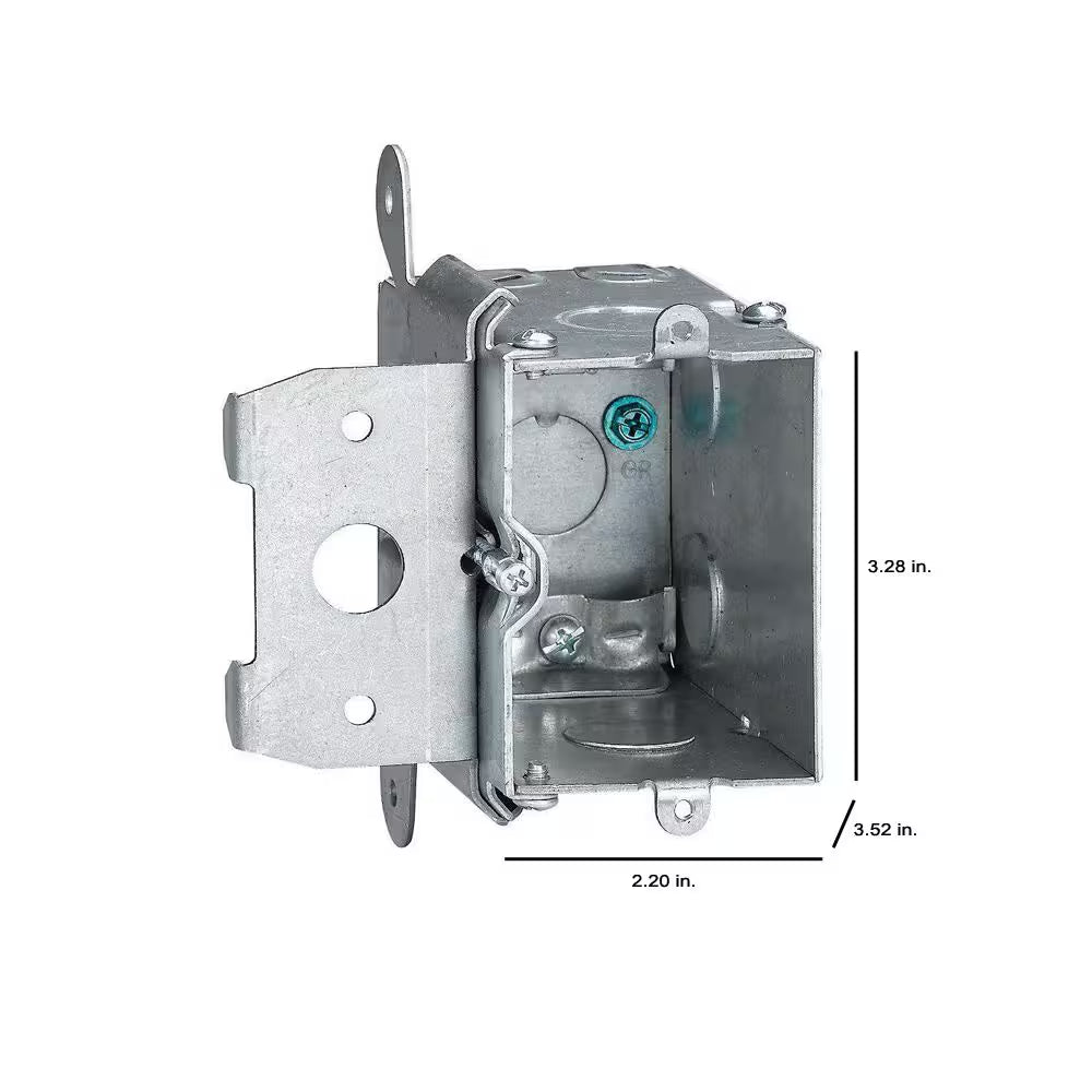 1-Gang 20 Cu. In. New Work Adjustable Metal Electrical Wall Box (MB120ADJ-6R)