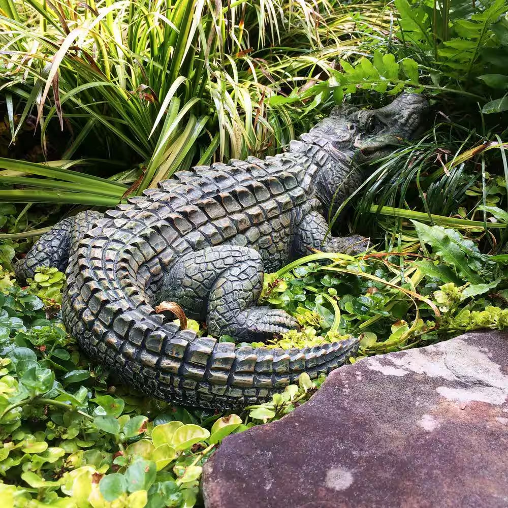 22 In. Gator the Alligator Bronze Patina Collectible Beach Statue