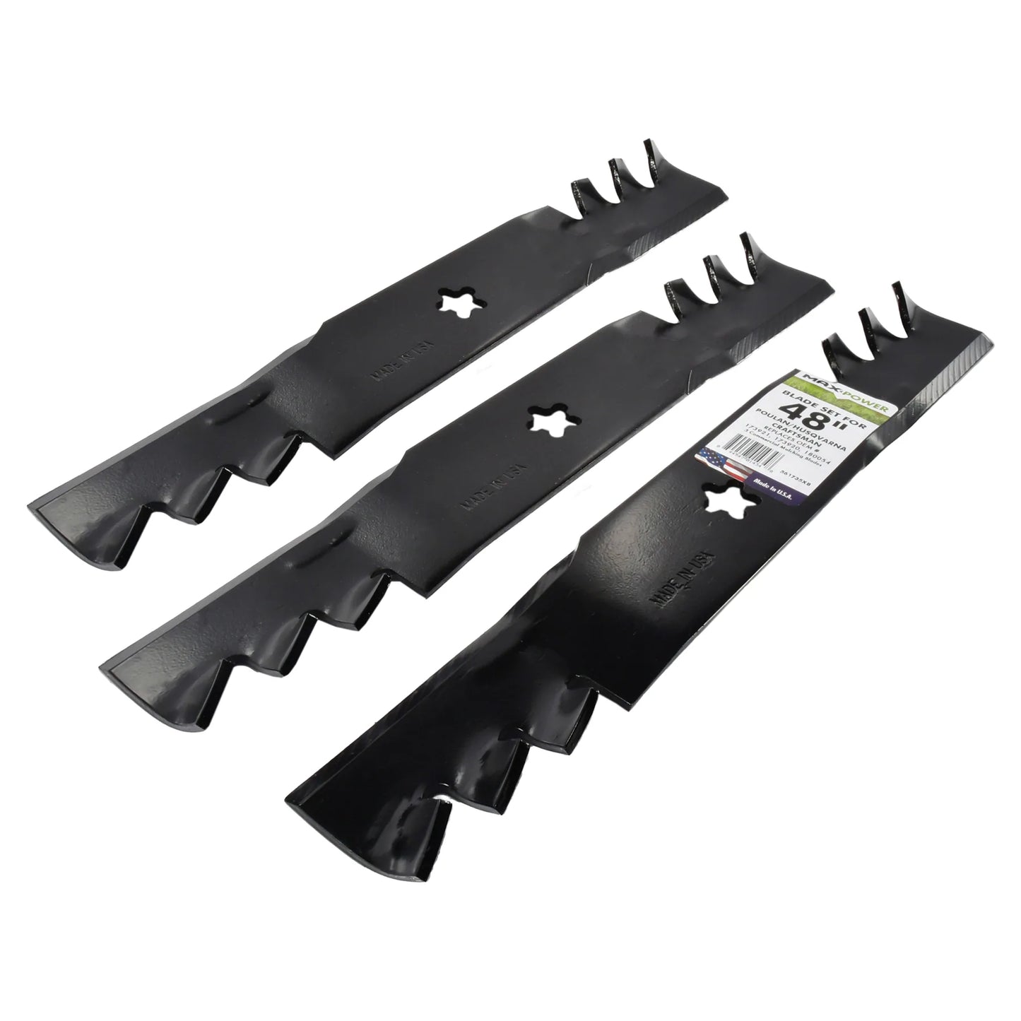 48-In Deck Mulching Mower Blade for Riding Lawn 3 -Pack 173921, 532173921, 532 17 39-21