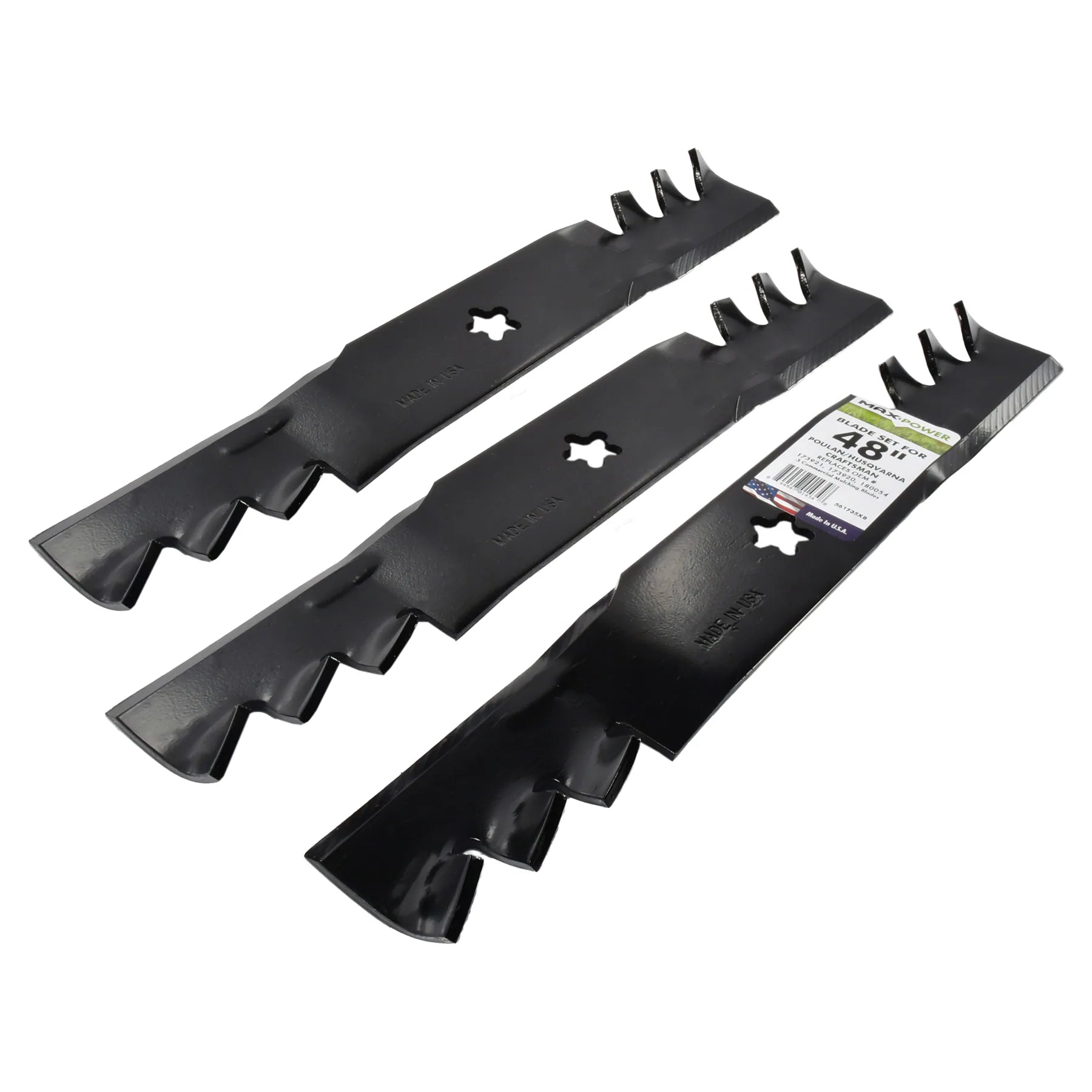 48-In Deck Mulching Mower Blade for Riding Lawn 3 -Pack 173921, 532173921, 532 17 39-21