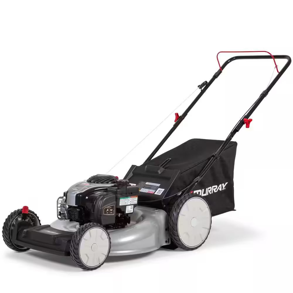 21 In. 140 Cc Briggs and Stratton Walk behind Gas Push Lawn Mower with Height Adjustment and with Mulch Bag