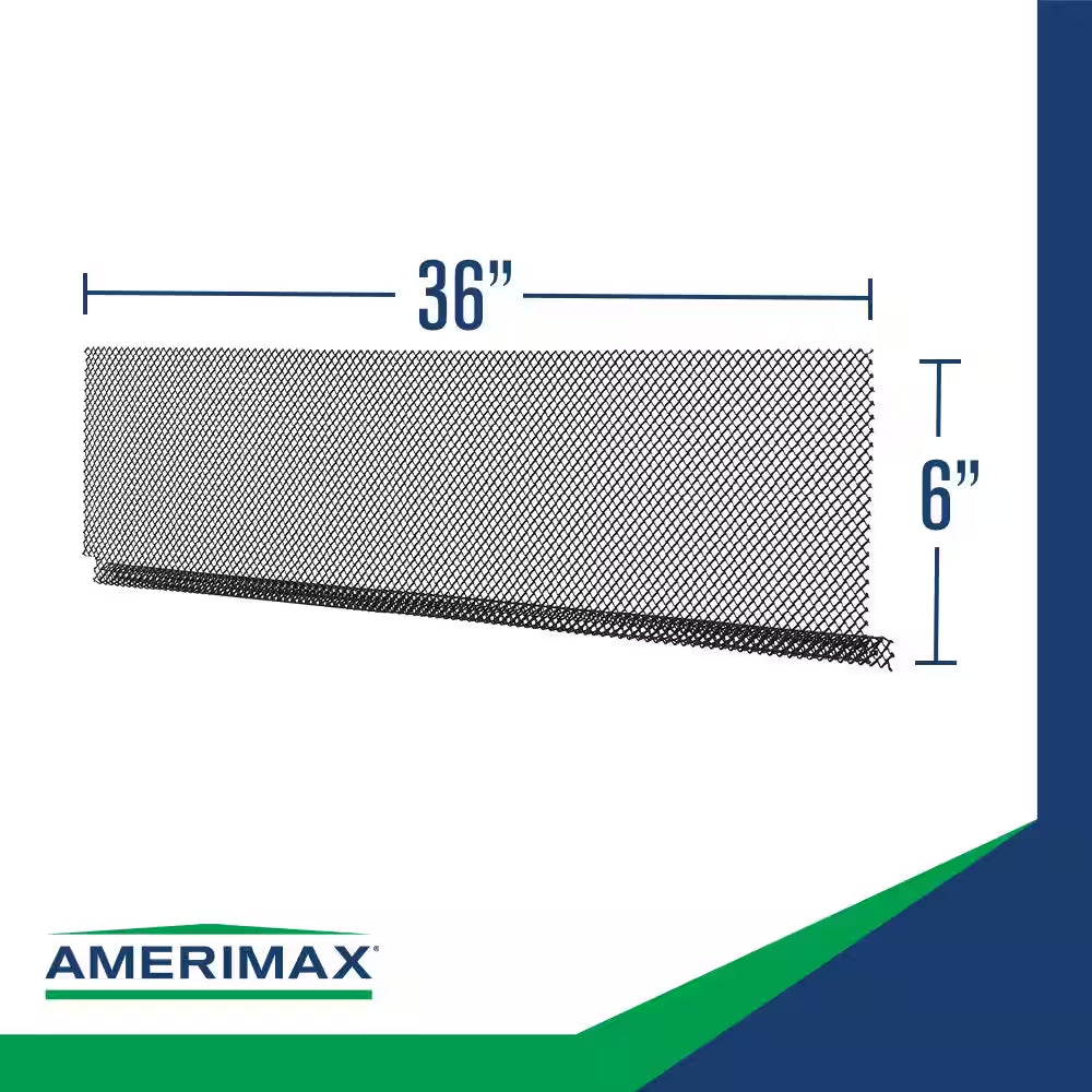 Lock in 3 Ft. Black Metal Mesh Gutter Guard (25-Pack)