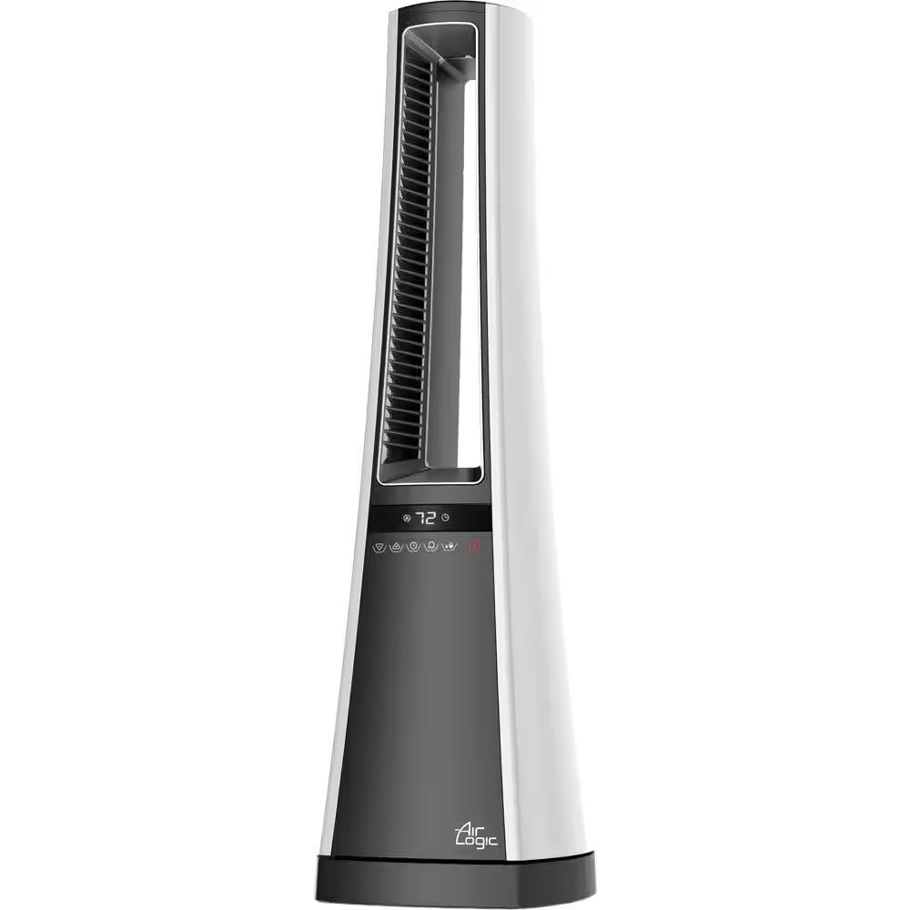 Bladeless 27 In. 1500-Watt Electric Oscillating Tower Space Heater with Digital Display and Remote Control