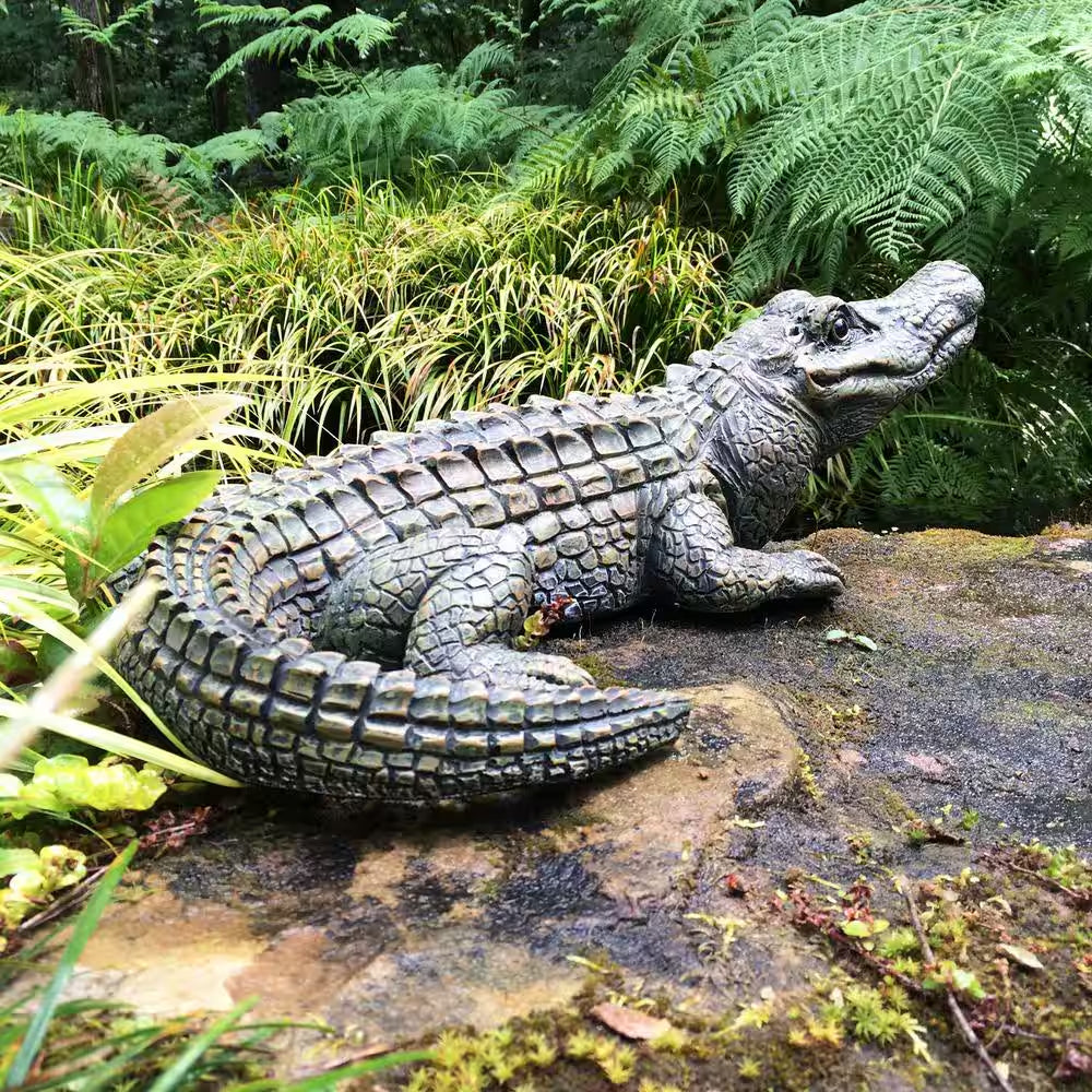 22 In. Gator the Alligator Bronze Patina Collectible Beach Statue