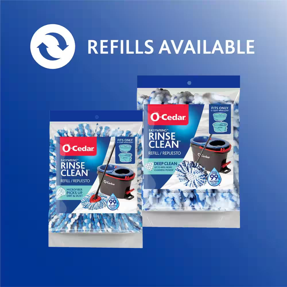 Rinseclean Clean Water Microfiber Spin Mop and Bucket System, Clean with Clean Water