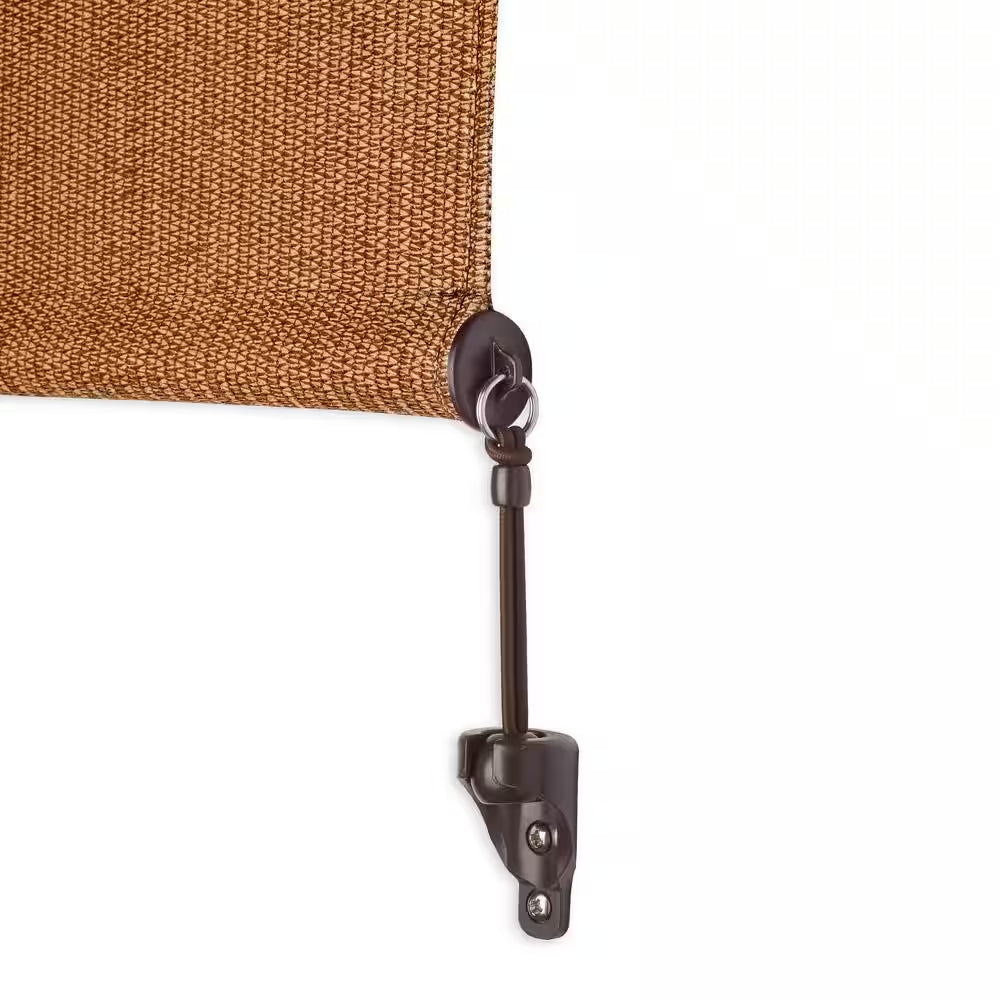 Walnut Cordless UV Blocking Fade Resistant Fabric Exterior Roller Shade 96 In. W X 96 In. L
