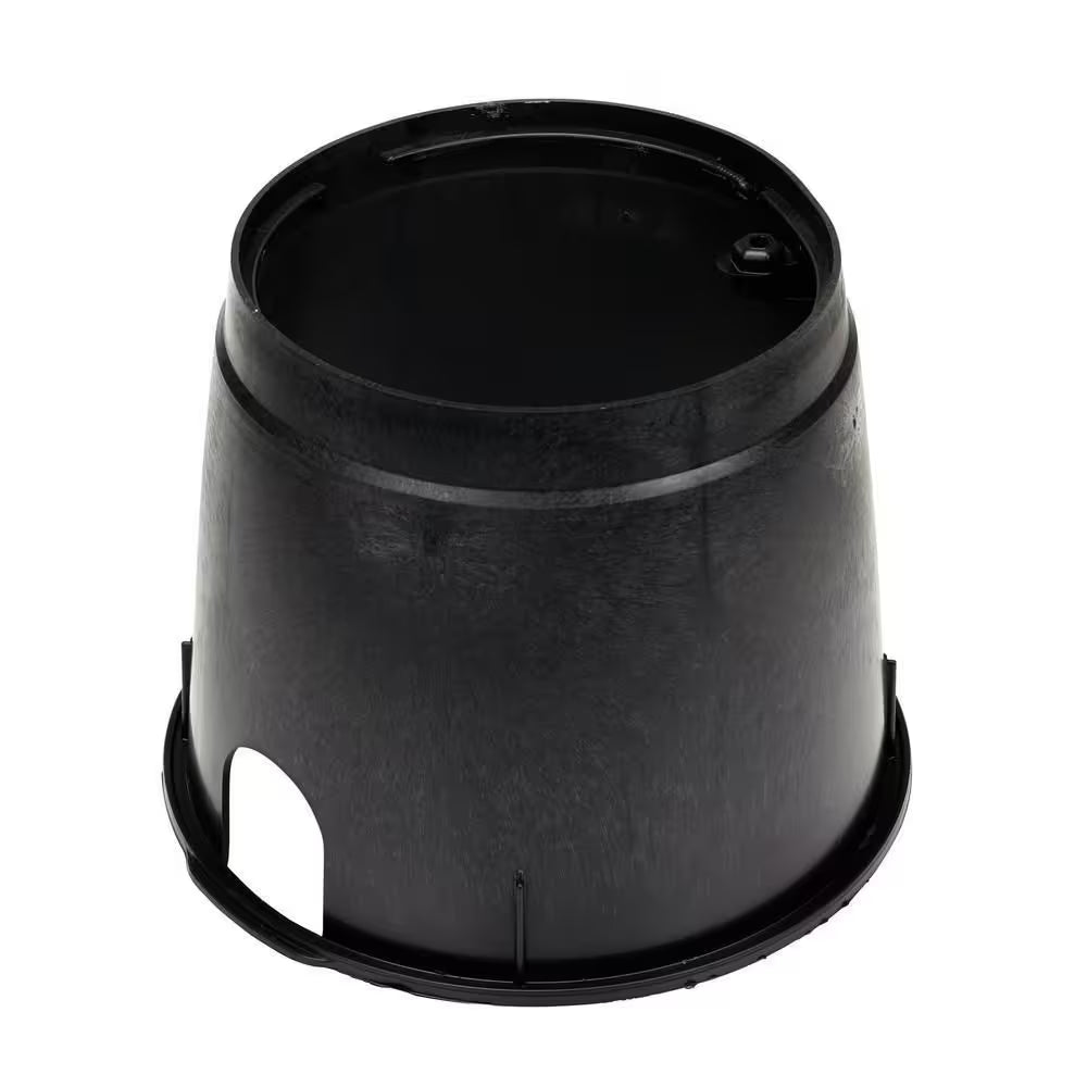 10 In. round Valve Box and Cover, Black Box, Green ICV Cover