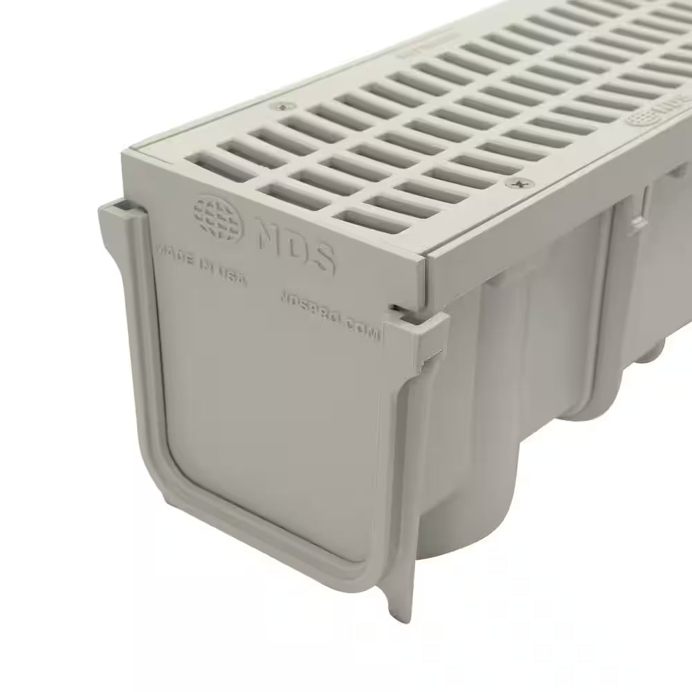 Pro Series 3 In. X 40 In. Plastic Channel Drain Kit with Grate