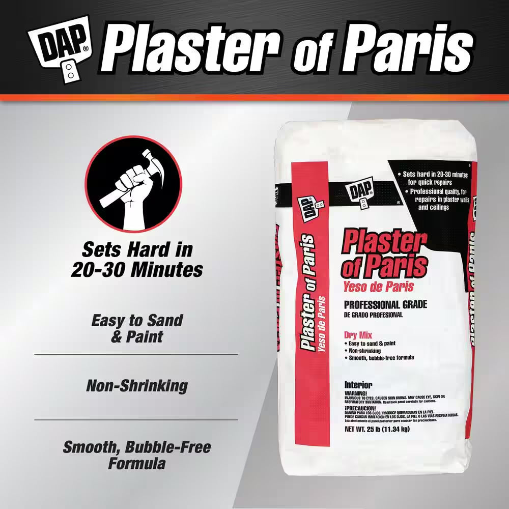 25 Lbs. White Dry Mix Plaster of Paris