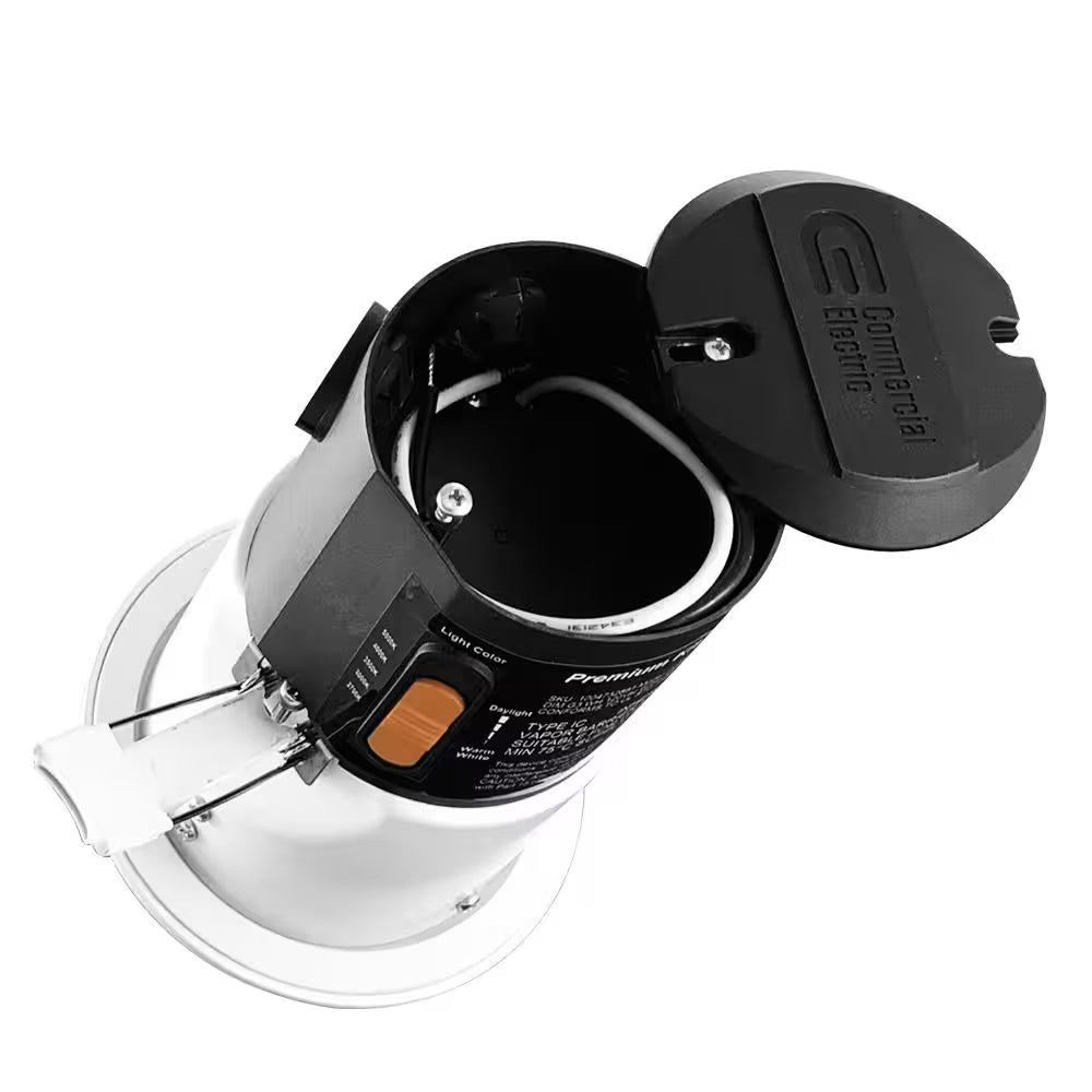 Premium Downlight 3 In. 2700K - 5000K Brushed Nickel New Construction/Remodel Recessed Integrated LED Gimbal Kit