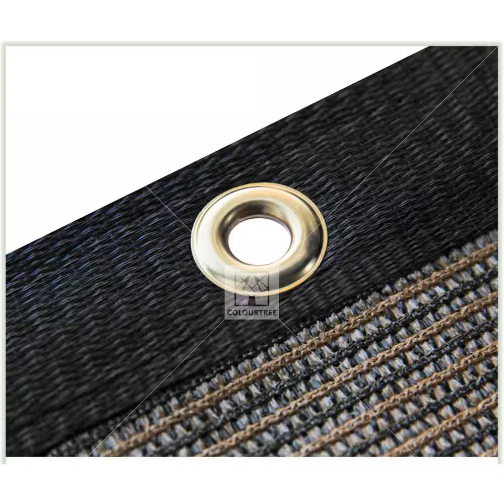 3 Ft. X 10 Ft. Brown Privacy Fence Screen Mesh Fabric Cover Windscreen with Reinforced Grommets for Garden Fence