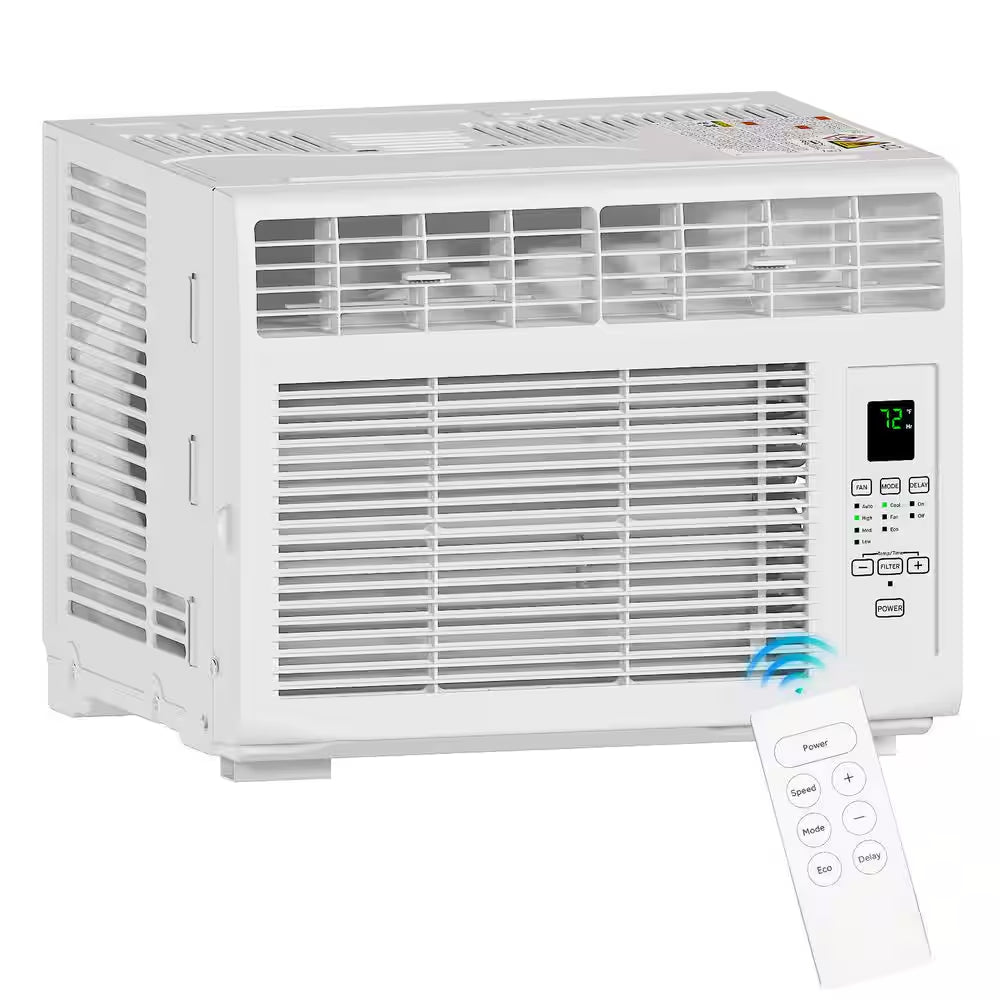6,000 BTU (DOE) Window Air Conditioner 250 Sq. Ft. in White 115-Volt