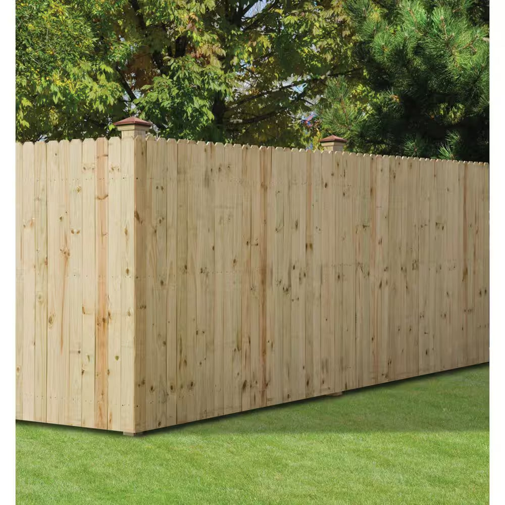 1/2 In. X 4 In. X 6 Ft. Dog Ear Brazilian Pine Fence Picket (12-Pack)