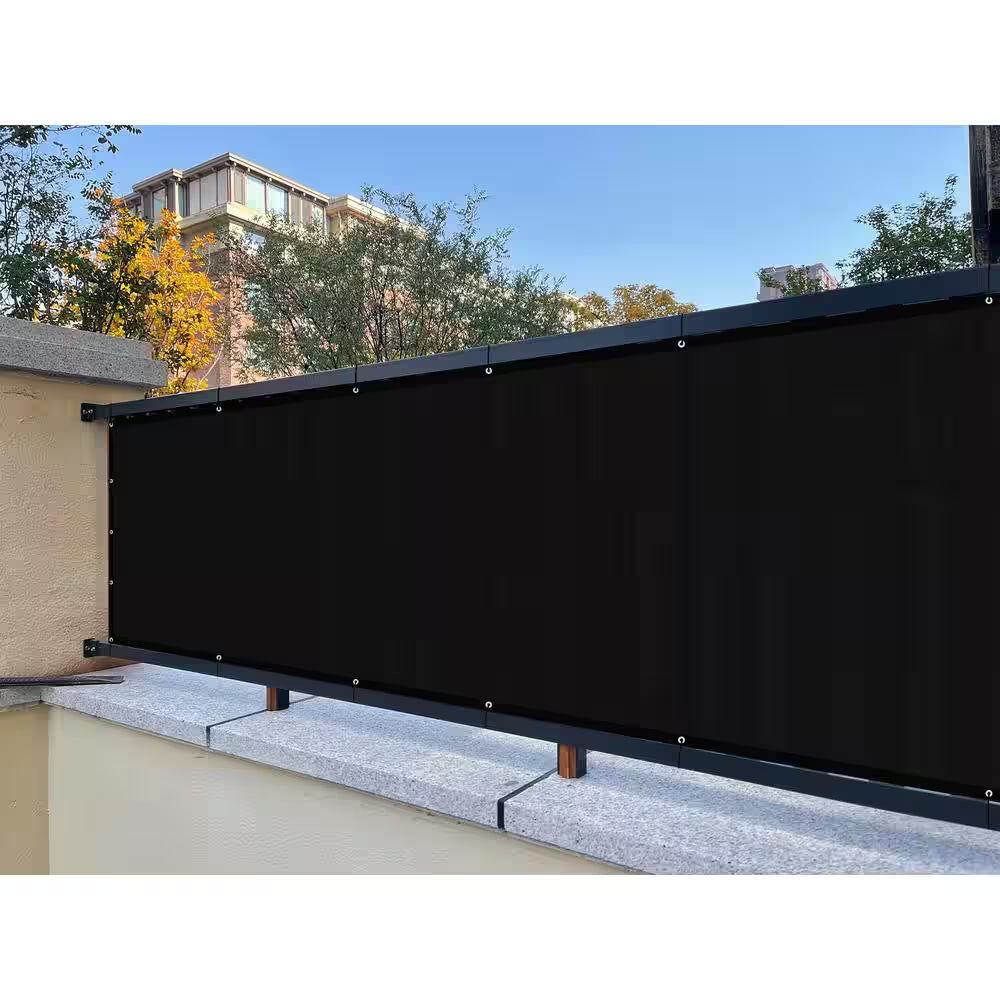 3 X 10 Ft. Privacy Fence Screen Heavy-Duty 90% Blockage Shade Cover Fencing Net for Wall Garden Gazebo Backyard Black