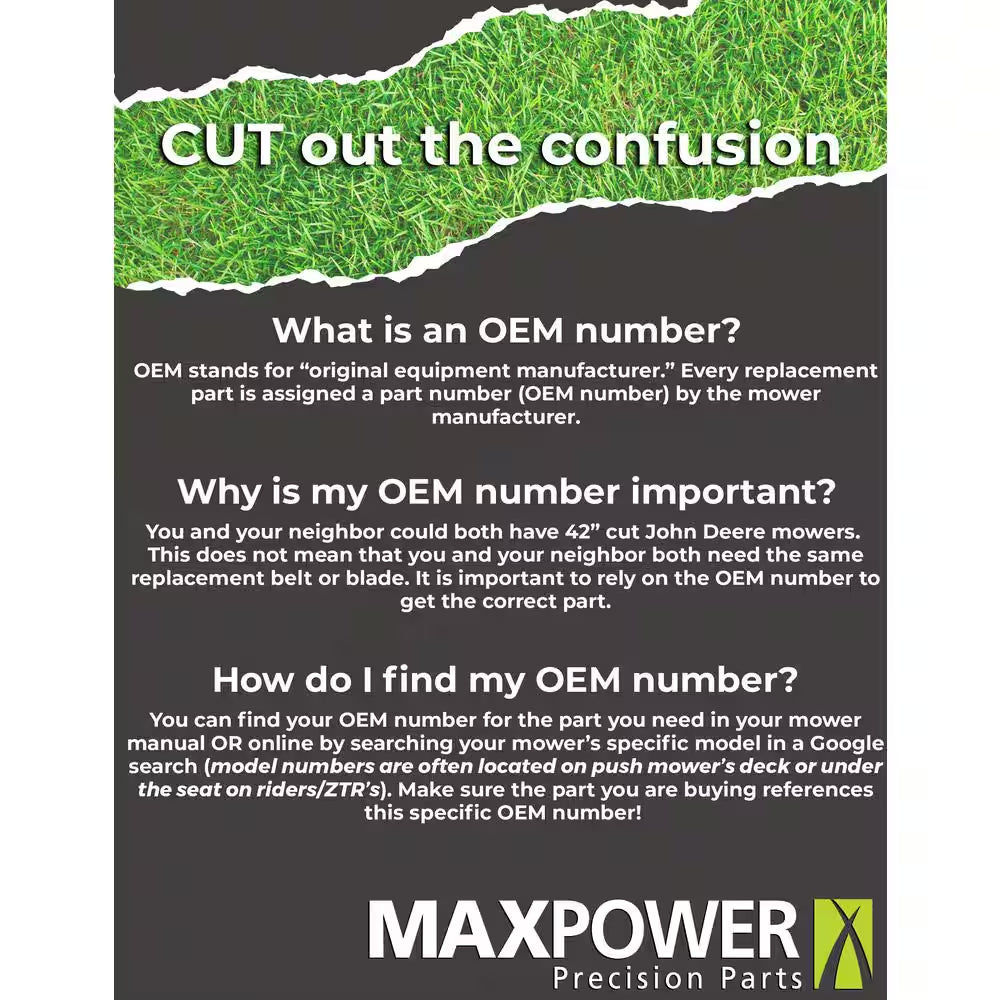 Mower Blade for 48 In. Cut John Deere Mowers Replaces OEM #'S M127500 and M145476