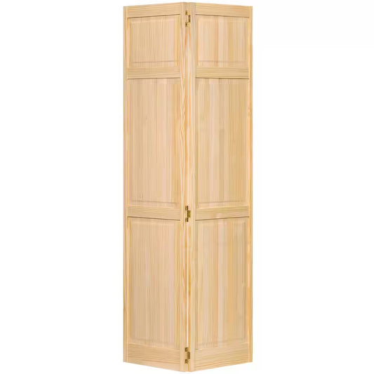 36 In. X 80 In. Traditional 6-Panel Solid Core Unfinished Wood Interior Closet Bi-Fold Door