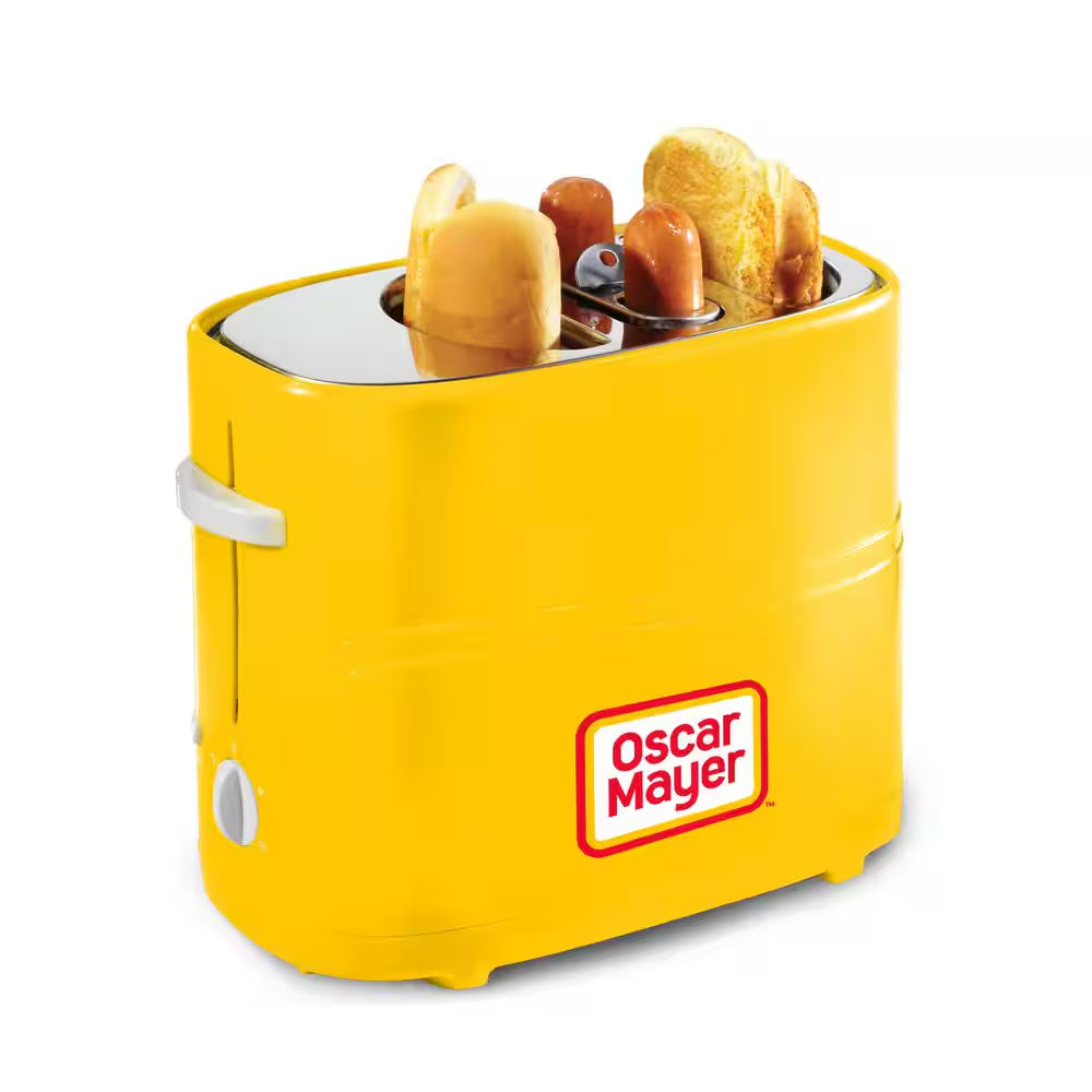 Double Slot Hotdog Toaster in Yellow