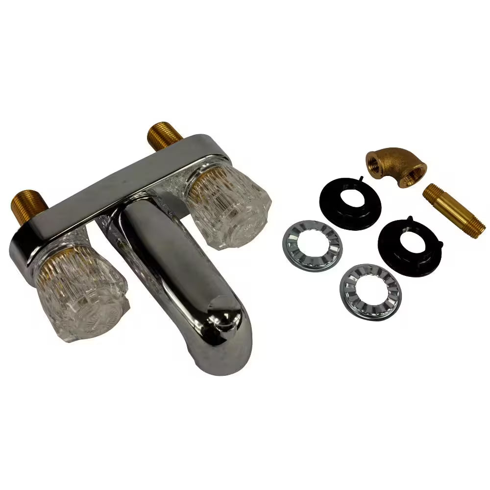 Mobile Home and RV 4 In. 2-Handle Tub and Shower Faucet in Chrome (Valve Not Included)