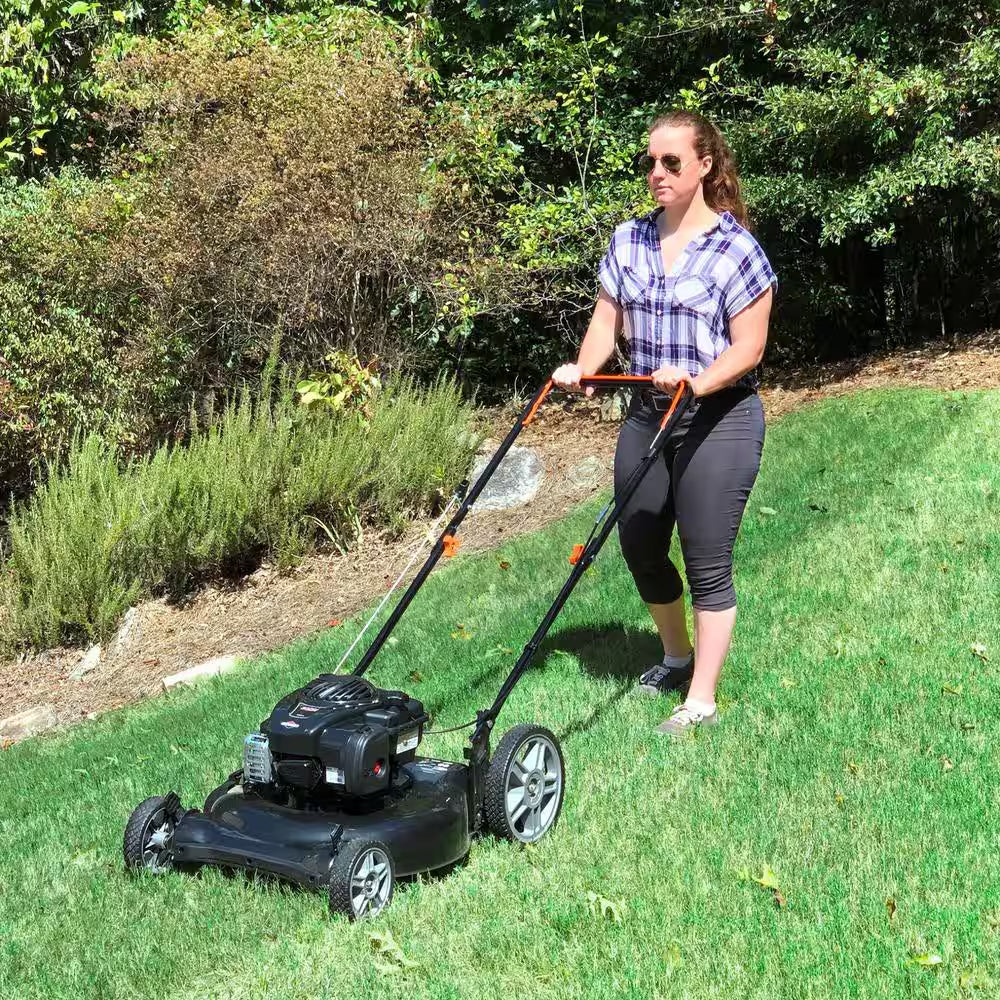 21 In. E450 Series Briggs & Stratton Gas Walk behind Push Mower with 2-In-1 Cutting System