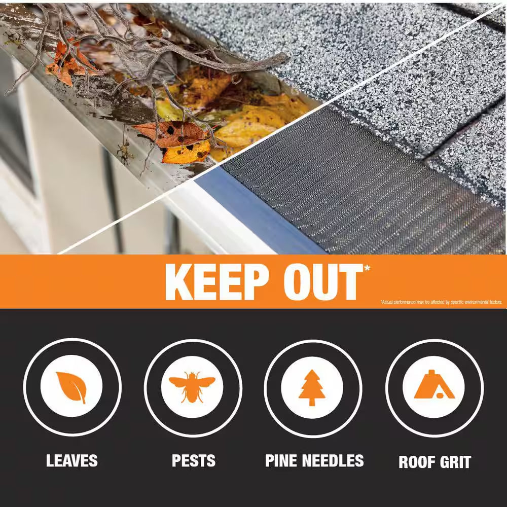 4 Ft. L X 5 In. W Stainless Steel Micro-Mesh Gutter Guard (80 Ft. Kit)