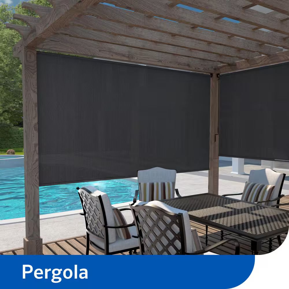 Montecito Cordless UV Blocking Fade Resistant Fabric Exterior Roller Shade 96 In. W X 96 In. L