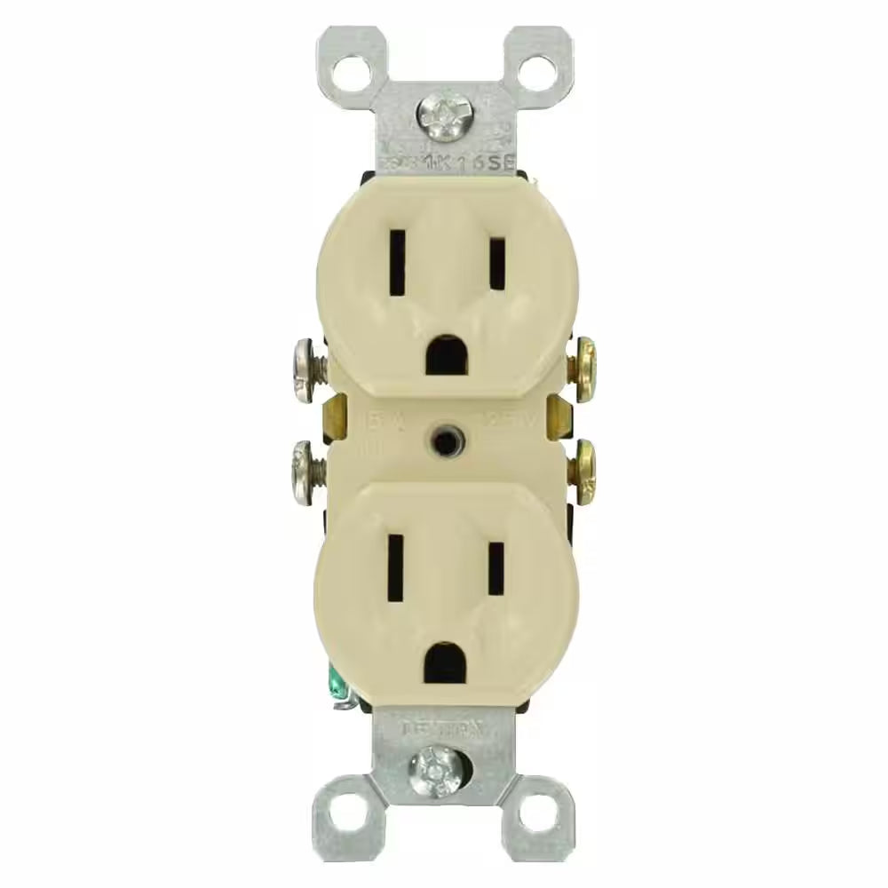 15 Amp 125 V Duplex Outlet/Receptacle, Ivory (10-Pack) 5320-IMP