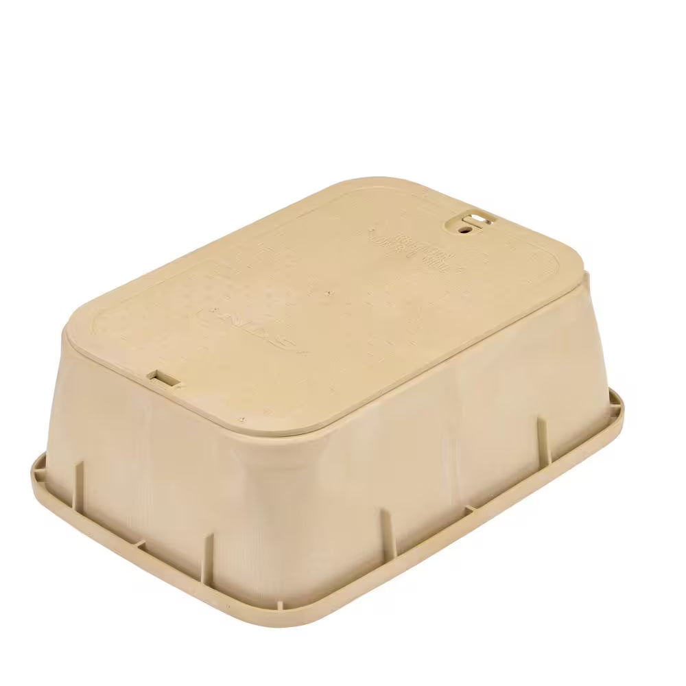 14 In. X 19 In. Rectangular Standard Series Valve Box Extension & Cover, 6-3/4 In. Height, Sand Box, Sand ICV Cover
