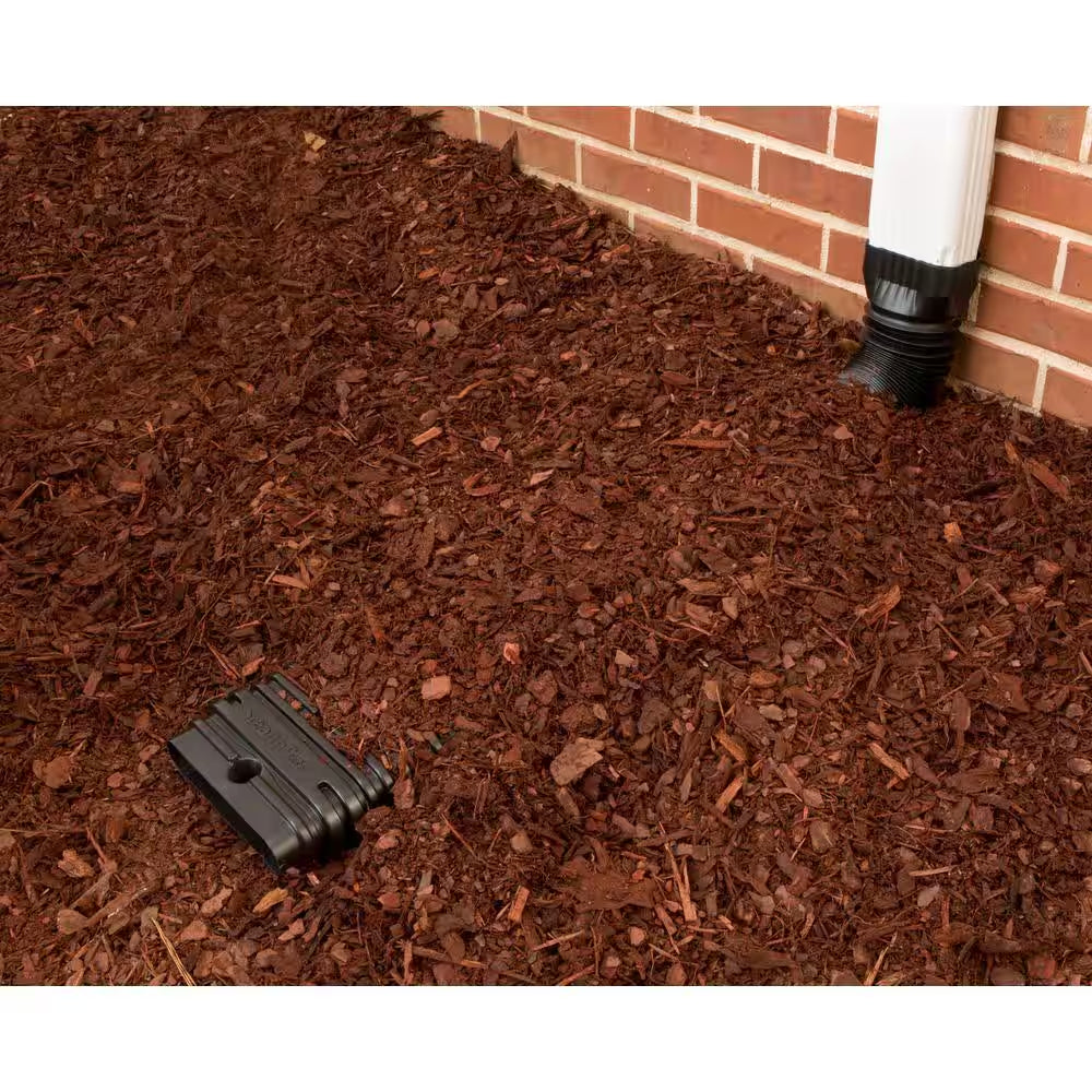 Stealth Flow 43 In. Black Vinyl Low Profile Downspout Extension Kit