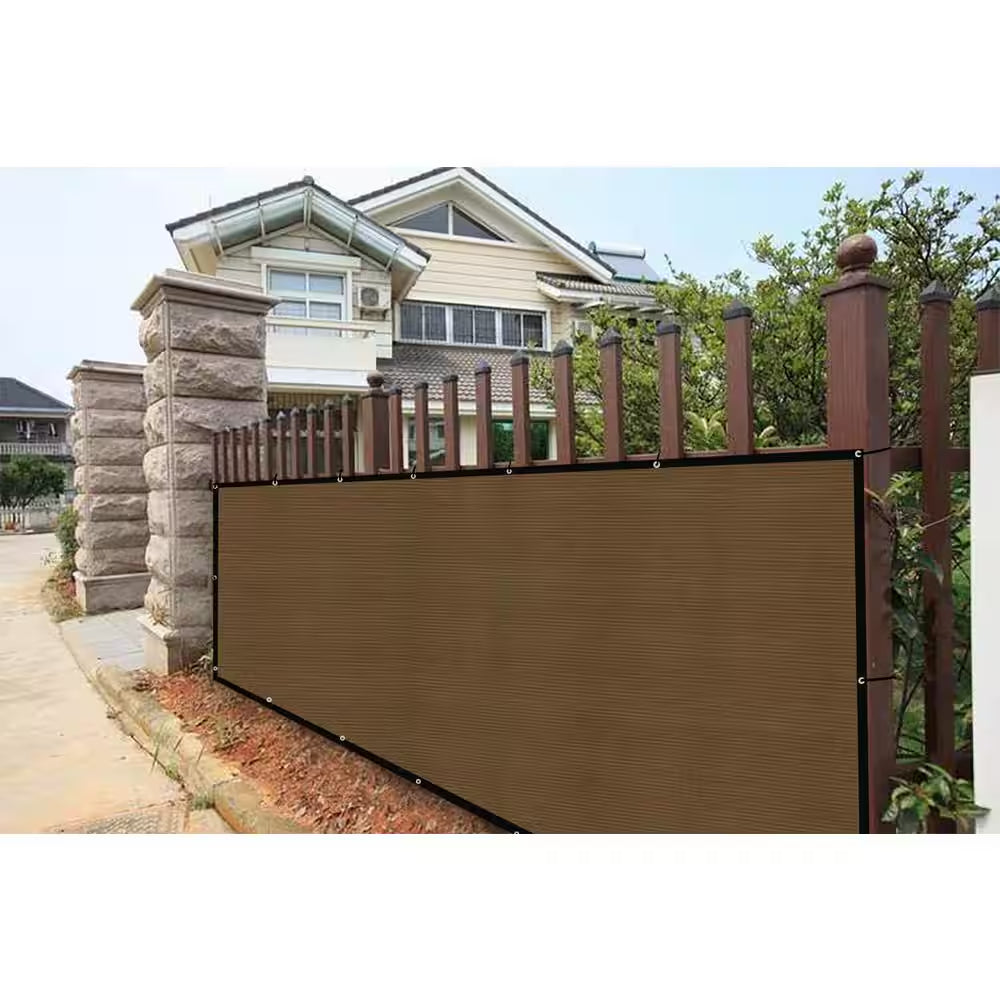 3 X 10 Ft. Privacy Fence Screen Heavy-Duty 90% Blockage Shade Cover Fencing Net for Wall Garden Gazebo Backyard Brown